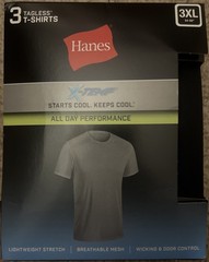 3XL Hanes Men 3 Pack Tagless X-Temp All day Performance T-Shirts NIP