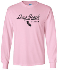 Long Beach California State T-Shirt Long Sleeve Graphic Tee Unisex Apparel