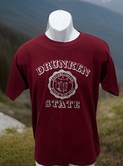 Drunken State Vintage 80’s T Shirt Size XL College Frat Funny Beer Party