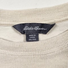 Eddie Bauer Thermal Shirt Mens XXL Long Sleeve Knit Beige Outdoors Preppy Warm