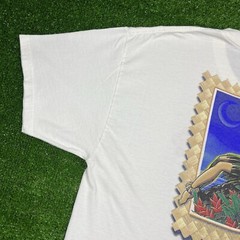 Vintage 90s Hilo Hattie Hawaiian Aloha Hula Girl Beach Guitar Shirt Men’s Large