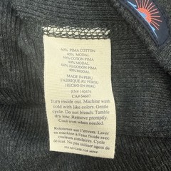 Faherty Men’s Cloud Waffle Crew Thermal Shirt XXL Charcoal Heather Long Sleeve