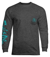 Salt Life Skull & Hooks Long Sleeve Men’s Graphic TShirt, Lg or XL