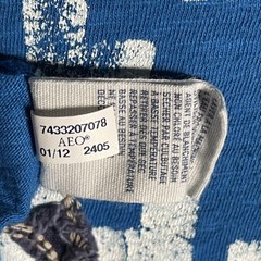 American Eagle Outfitters Shirt Mens Medium Blue Eagle Logo Applique Y2K Surf