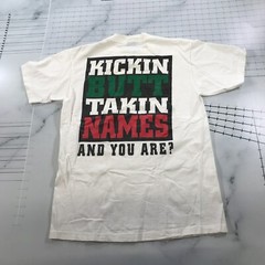 Vintage Diadora T Shirt Mens Small White Kickin Butt and Takin Names and You Are