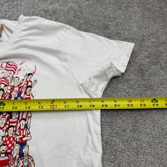 Friking 301A Athletic Madric Where Is Waldo Style T-Shirt Medium White Crew Tee