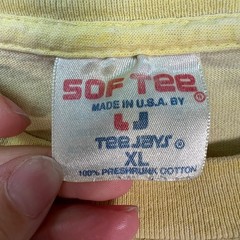 Vintage 90s Tie-Dye Yellow & Purple Graphic T-Shirt XL Soft Tee Made In USA