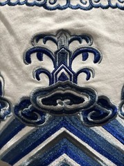 All Over Embroidered Dragon Chinese Short Sleeve Tee Size M Stunning Beautiful