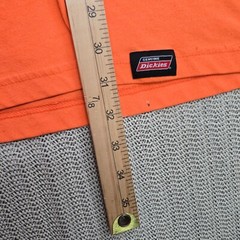 Dickies Shirt Mens Large Tall LTL Orange Painter Long Sleeve Pocket Work T-Shirt