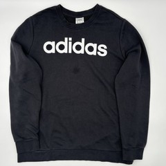 Adidas Men’s 1X Black Linear Logo Sweatshirt Pullover Flaw 1XL Gym Work