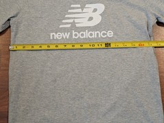 New Balance Logo T Shirt Dad Shirt Mens Small Grey Stacked NB Graphic Tee NWT