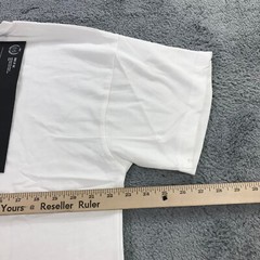 Hood By Air Shirt Mens Small S HBA White Gray Short Sleeve preppy Crew Neck
