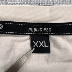 Public Rec V Neck Tee & Henley Shirt Lot Men XXL Black White Stretch Casual
