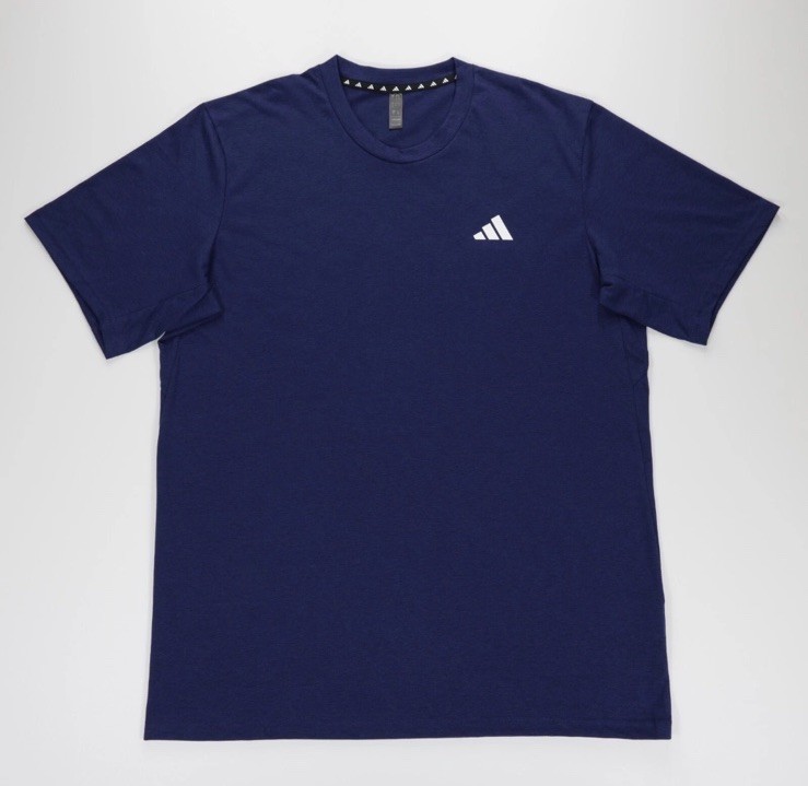 Adidas Men’s Breathable Crew Neck Short Sleeve Feel Ready Training Tee Blue L