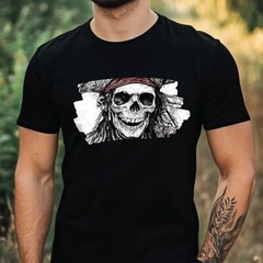Mens Pirate Skeleton Print Cotton T-Shirt Size XS to 5XL