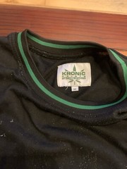 Kronic Prints By Drill Clothing T-Shirt Medium Black Green Marijuana Cannabis