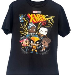 Funko Marvel X-Men ’97 Men’s L Black Graphic Print Crew Neck T-Shirt Summer