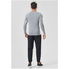 Men’s Autumn Fitness Long Sleeve Clothes Outdoor High Stretch Form Fitting Top