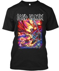 Limited New Popular Iced Earth The Dark Saga American Graphic Logo T-SHIRT S-4XL