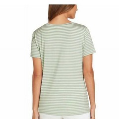 Matty M Women’s Side-Tie Tee V-Neck T-Shirt (Light Olive, Small)