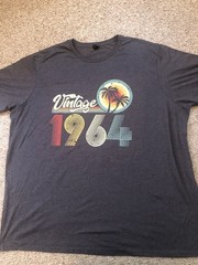 Vintage 1964 T Shirt 3xl 60 year Birthday Shirt Black