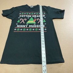 Port & Company Elf Sz S Christmas Sweater 100% Cotton Screen Print Ninny Muggins