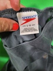 VINTAGE Speedo Men’s Size L Black Swimmer Swimming Tank Top Made In USA