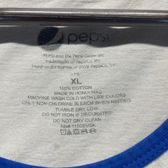 Pepsi Basketball Tank Top Mens XL Beige Big Graphic Logo Wide Strap Round Neck