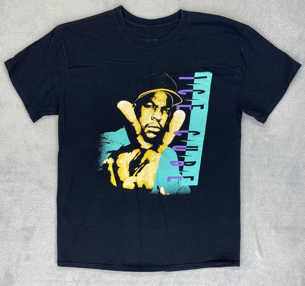Ice Cube T-Shirt ‘Peace’ O’Shea Jackson Men’s Black 100% Cotton Size Large
