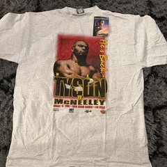 Vintage MGM Grand Iron Mike Tyson 2XL Gray Shirt Boxing Fighting Vegas 90s