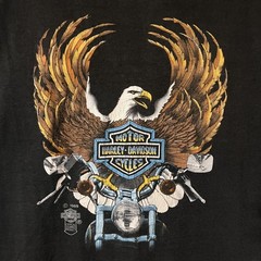 Vintage 1985 Harley Davidson By 3D Emblem Riding Eagle Men’s T-shirt L