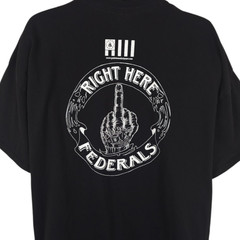 Dont Tread On Me T Shirt Mens Size 3XL Black Right Here Federals