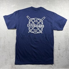 Vintage Los Angeles City Fire Department Life Guard Mens M Blue T Shirt 90s LAFD