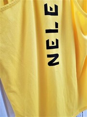 NELEUS ‘Dry Fit Logo Muscle’ Mesh Tank Top Men’s S Gym Workout Exercise Ylw NWT!
