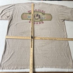Hula Girl Tabacco Cigars Shirt Kona Coffee Dyed Single Stitch 2XL Distressed Vtg