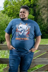 D555 Duke Big Mens Printed T-Shirt Skull Print 2XL3XL 4XL 5XL 6XL 7XL 8XL 601604