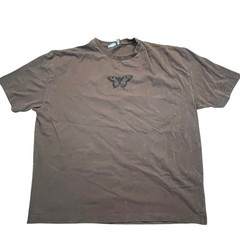 ASOS Design Mens Brown Acid Wash Butterfly Graphic T-Shirt Size Medium Relaxed
