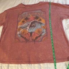Mighty Fine Men’s Pink California Graphic Crew Neck Cotton Blend T-Shirt L