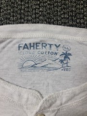 Faherty Cloud Cotton Henley Shirt Heathered Beige Pullover Men’s XL