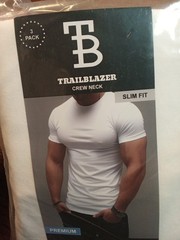 Trailblazer Crew Neck Men’s Slim Fit Medium 3 Pack White