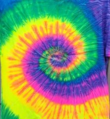 Colortone Tie Dye TD950 Adult 2XL Dyed Stylish T-Shirt Rainbow Color Burst
