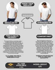 Men motivational graphic text printed oversized white T-shirt