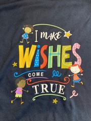 I Make Wishes Come True Graphic TShirt L Black Polyester Charity Tee Streetwear