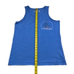 Chubbies Men’s “The Weekend Has Arrived” USA Tank Top T-Shirt Blue • Small