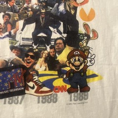 Vintage Decade Rap 80s History Large Mario 1980-1989 Pop Culture Jordan T Shirt
