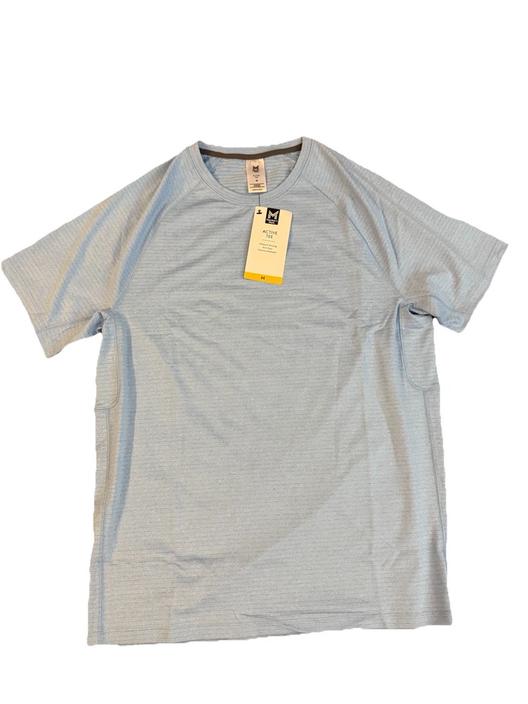 New Men’s Members Mark Medium Blue Active Tee NWT Free Shipping