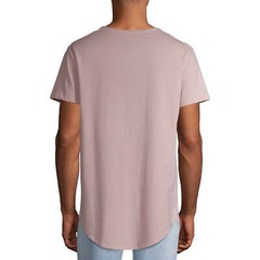 No Boundaries Men’s Short Sleeve Elongated Tee, Size S/CH (34-36) Color Pink