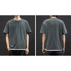 Universal Men’s Polyester Fiber Plain Crew Neck Tee Short Sleeves T-Shirt M-3XL