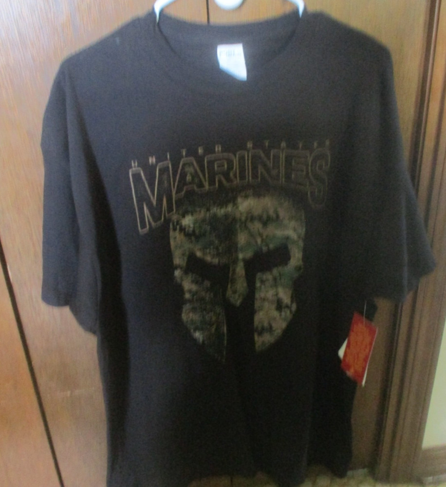 7.62 Design T-shirt for Patriots and Men of Arms – Marines – Black XL Port & Co.