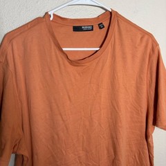 Murano Liquid Luxury T-Shirt Men’s XL Orange Short Sleeve Solid Casual Shirt